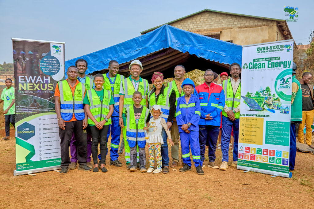 EWAH NEXUS team and community members at a project activity in Cameroon