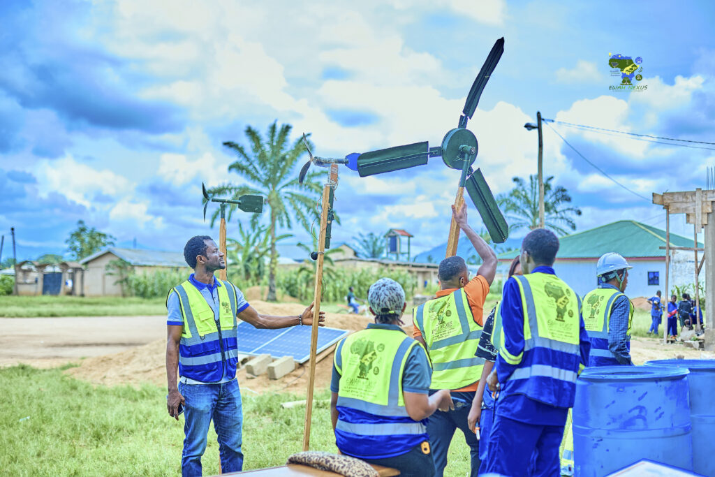 EWAH NEXUS team and community members at a project activity in Cameroon