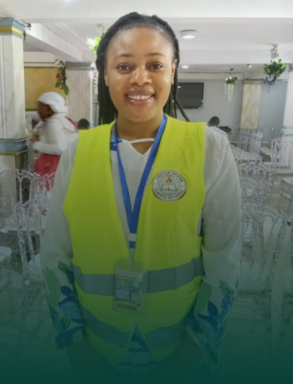 Portrait of Mrs. Tsasse Liliane Clarance, Public Relations Officer